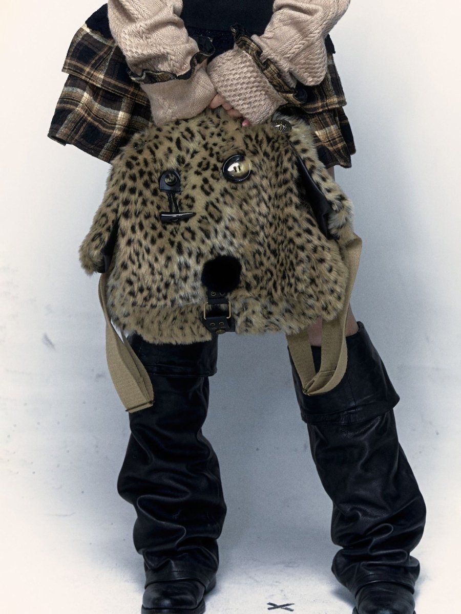 NO ROMANCEAccessories & BagsY2K Harajuku Leopard Puppy Backpack