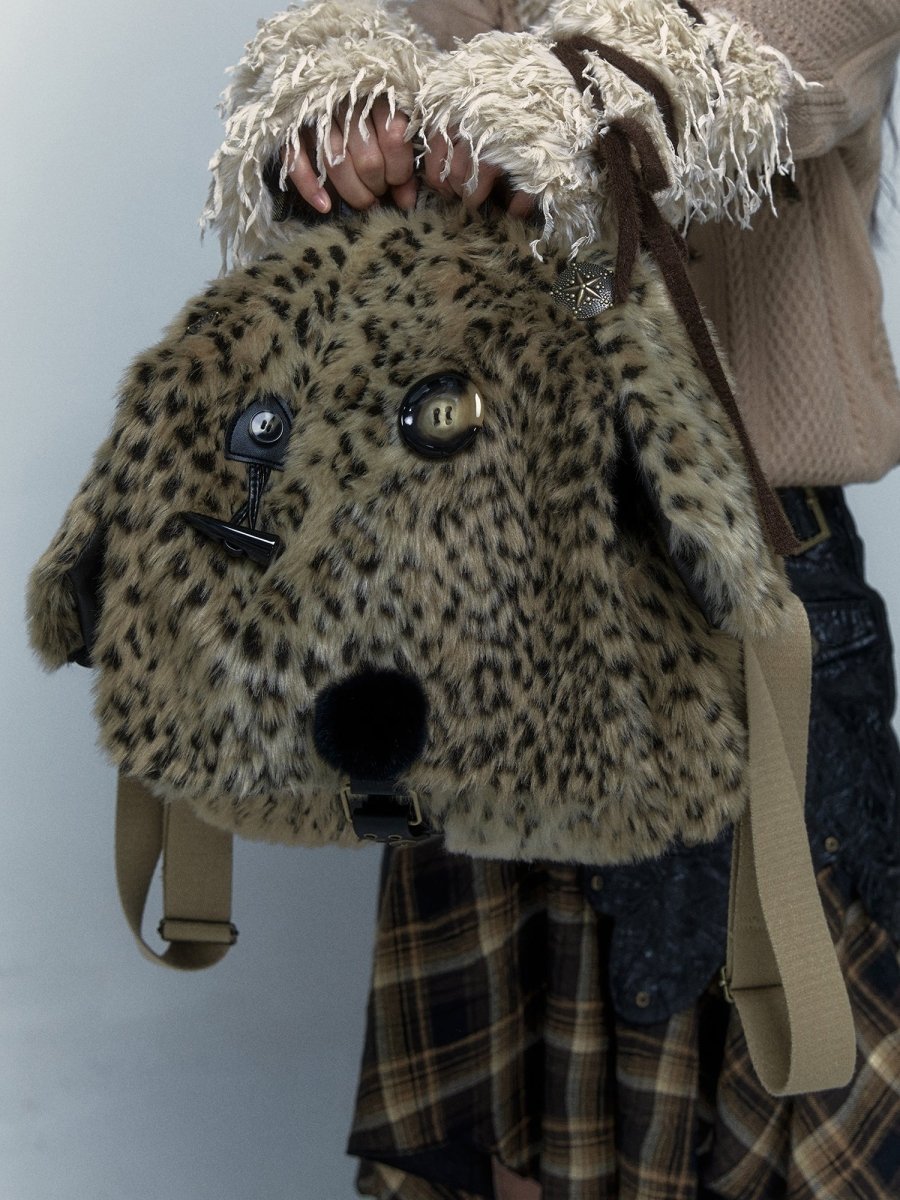 NO ROMANCEAccessories & BagsY2K Harajuku Leopard Puppy Backpack