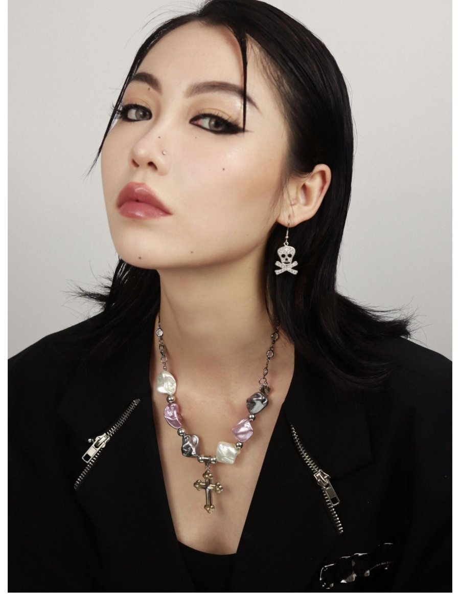 CIYAVENIAccessories & BagsBaroque Pearl Cross Necklace