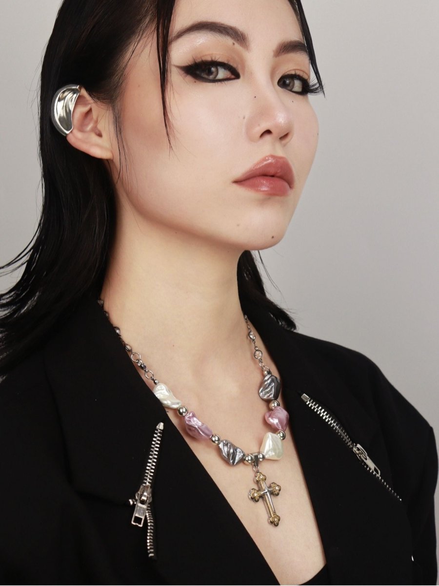 CIYAVENIAccessories & BagsBaroque Pearl Cross Necklace