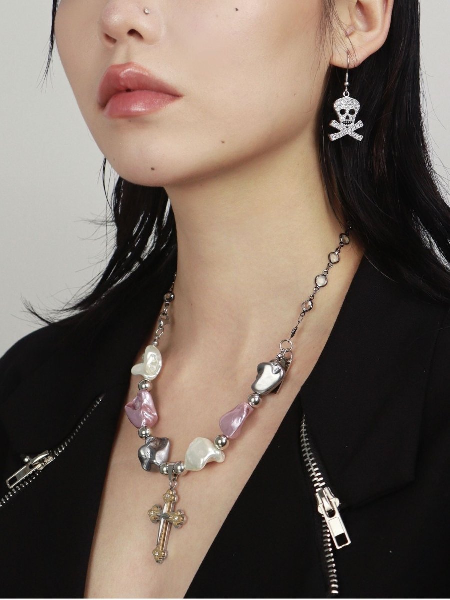 CIYAVENIAccessories & BagsBaroque Pearl Cross Necklace