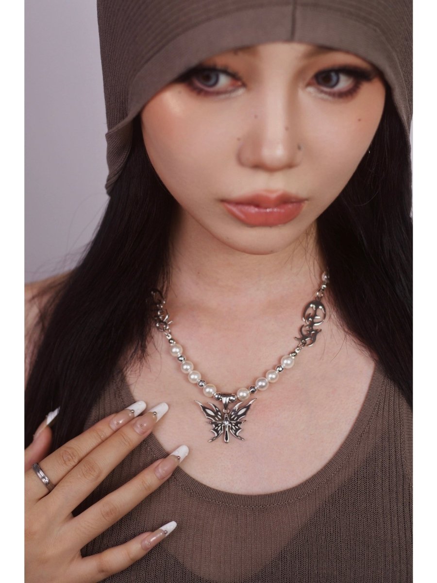 CIYAVENIAccessories & BagsDreamcore Butterfly & Pearl Choker