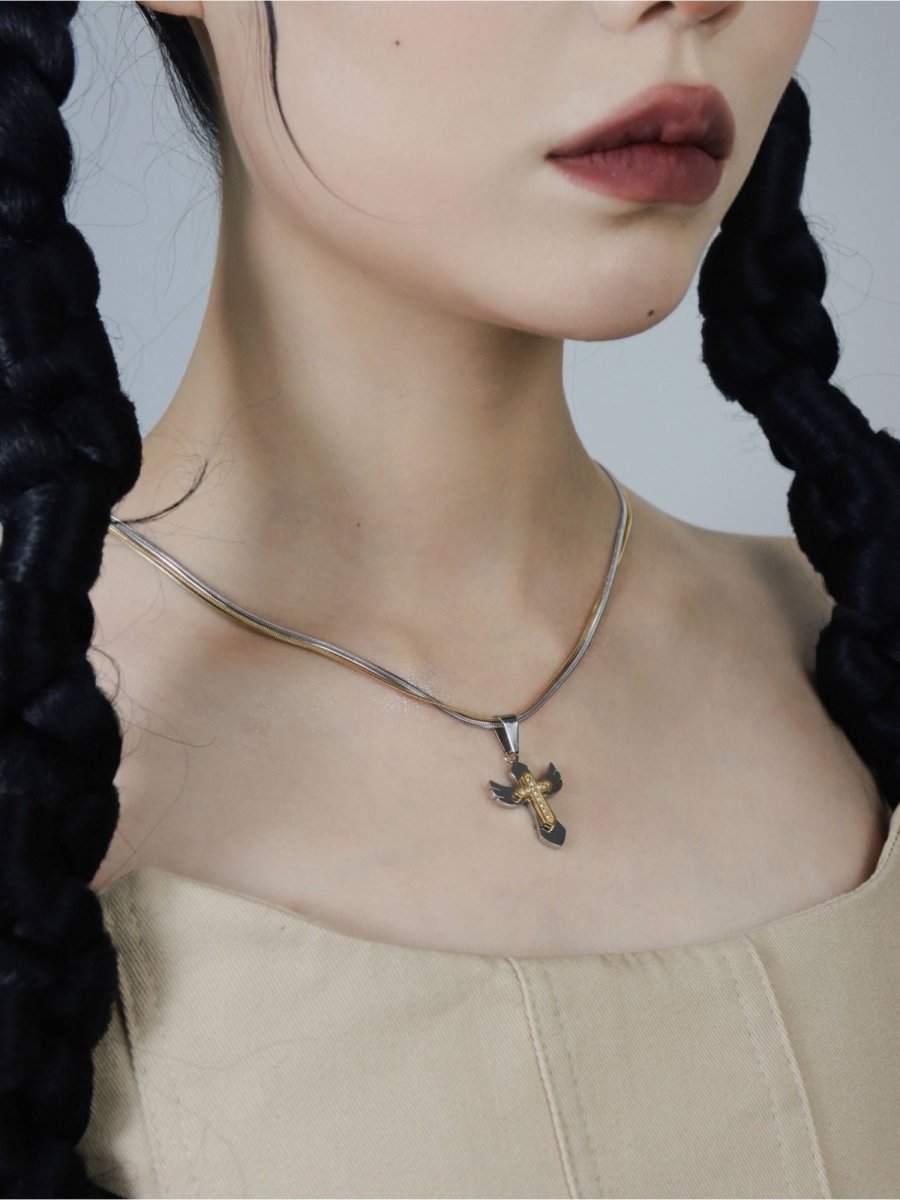 CIYAVENIAccessories & BagsMinimalist Cross & Snake Bone Choker