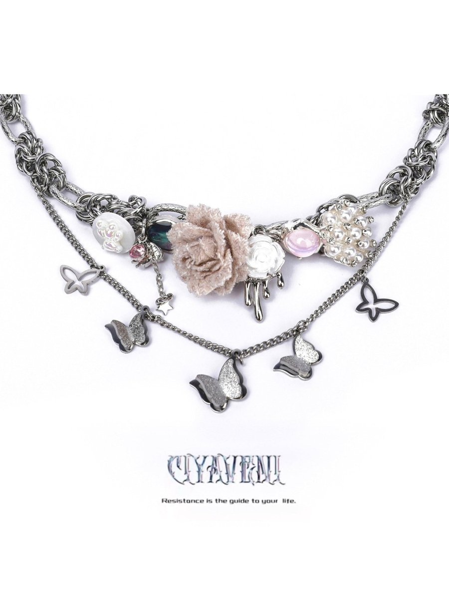 CIYAVENIAccessories & BagsPink Bow Pearl Choker Necklace