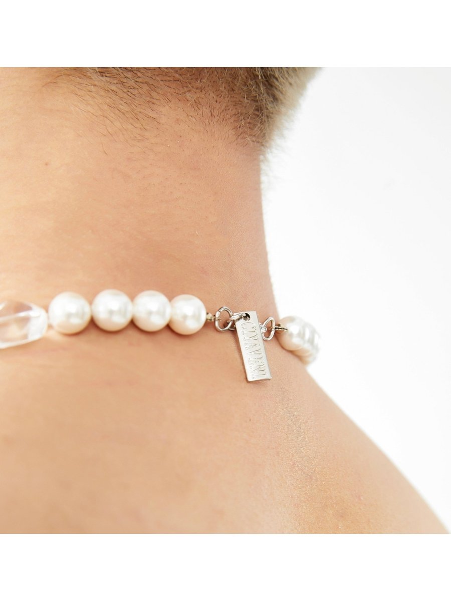 CIYAVENIAccessories & BagsSquare Cross Baroque Pearl Necklace