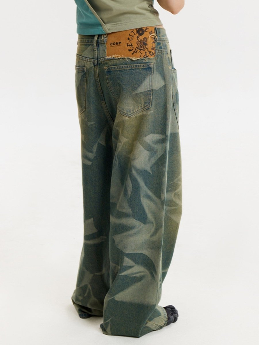CONPBottomsBurnout- Pattern Jeans
