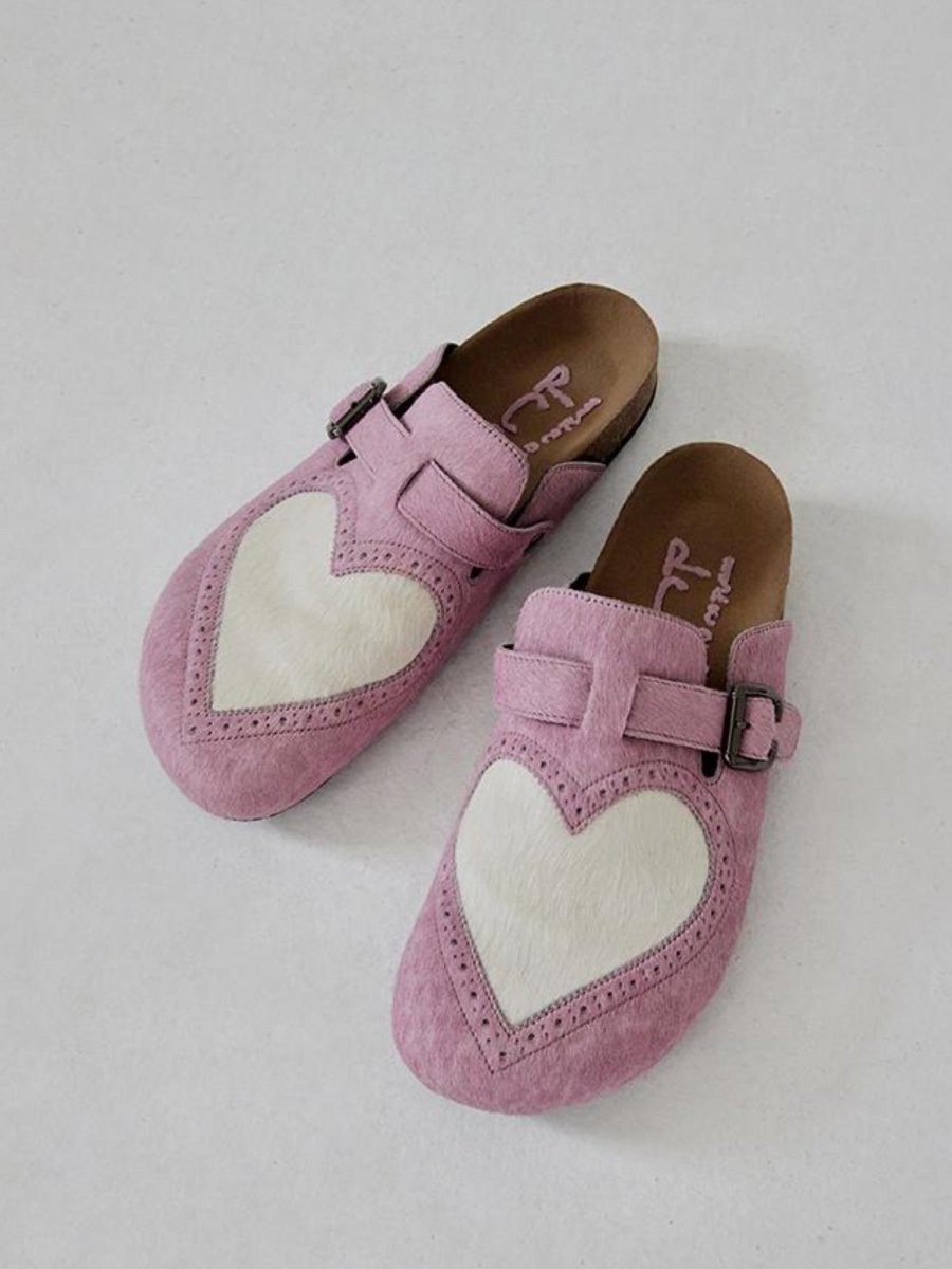 CONPShoesHeart Closed-Toe Slides_Pink