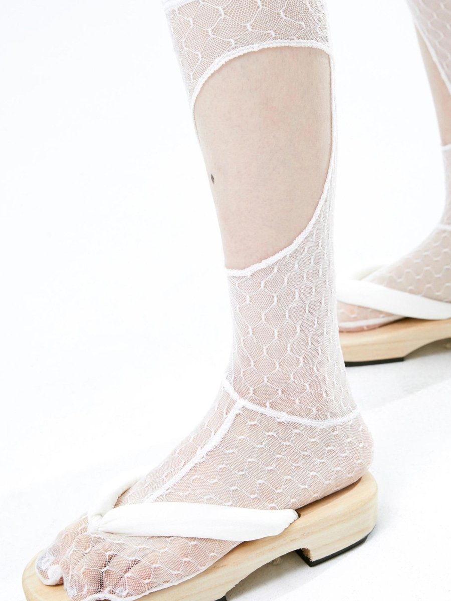 COOLOTHESフットウェアLace Cutout Layered Socks