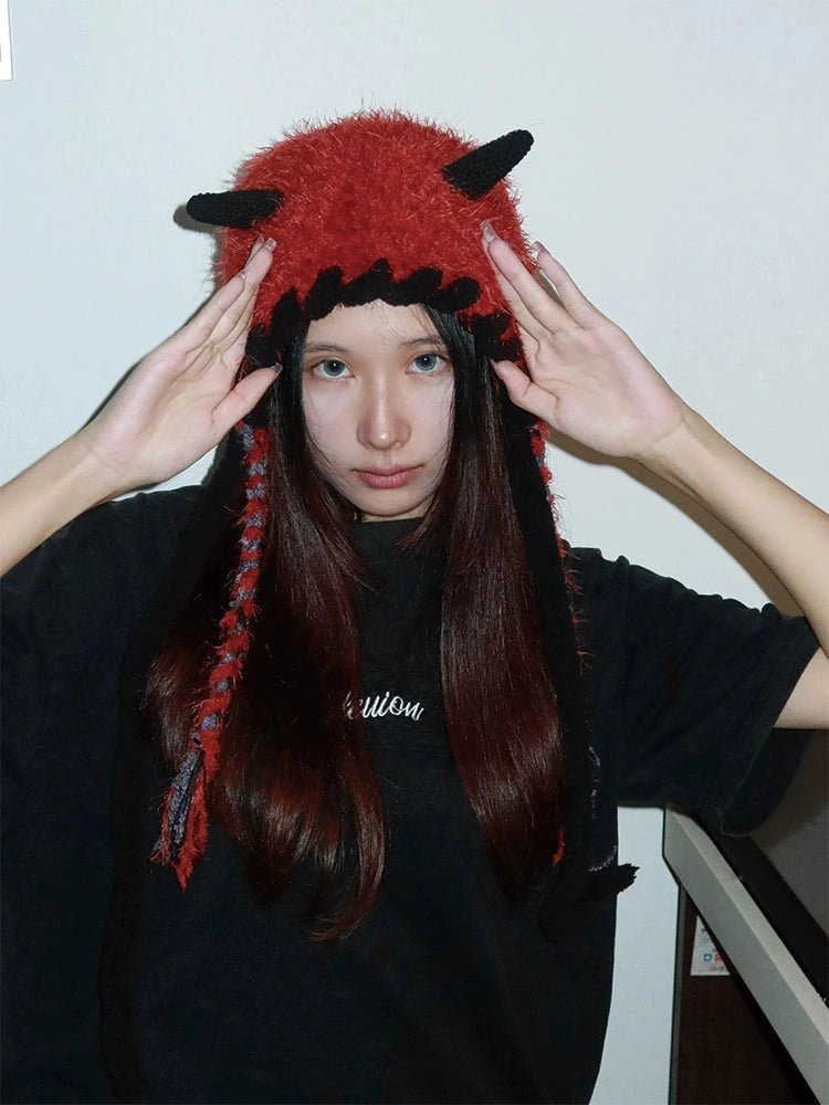 couleurヘッドウェアDevil Horn Knit Beanie