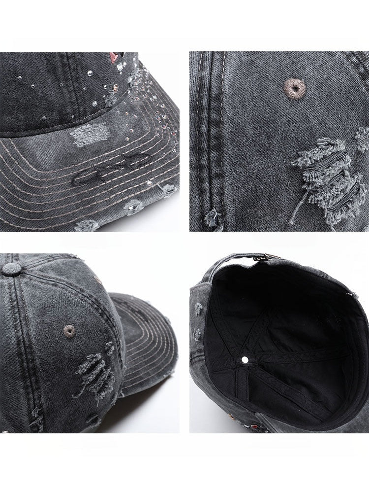 DND4DESヘッドウェアStudded Denim Baseball Cap