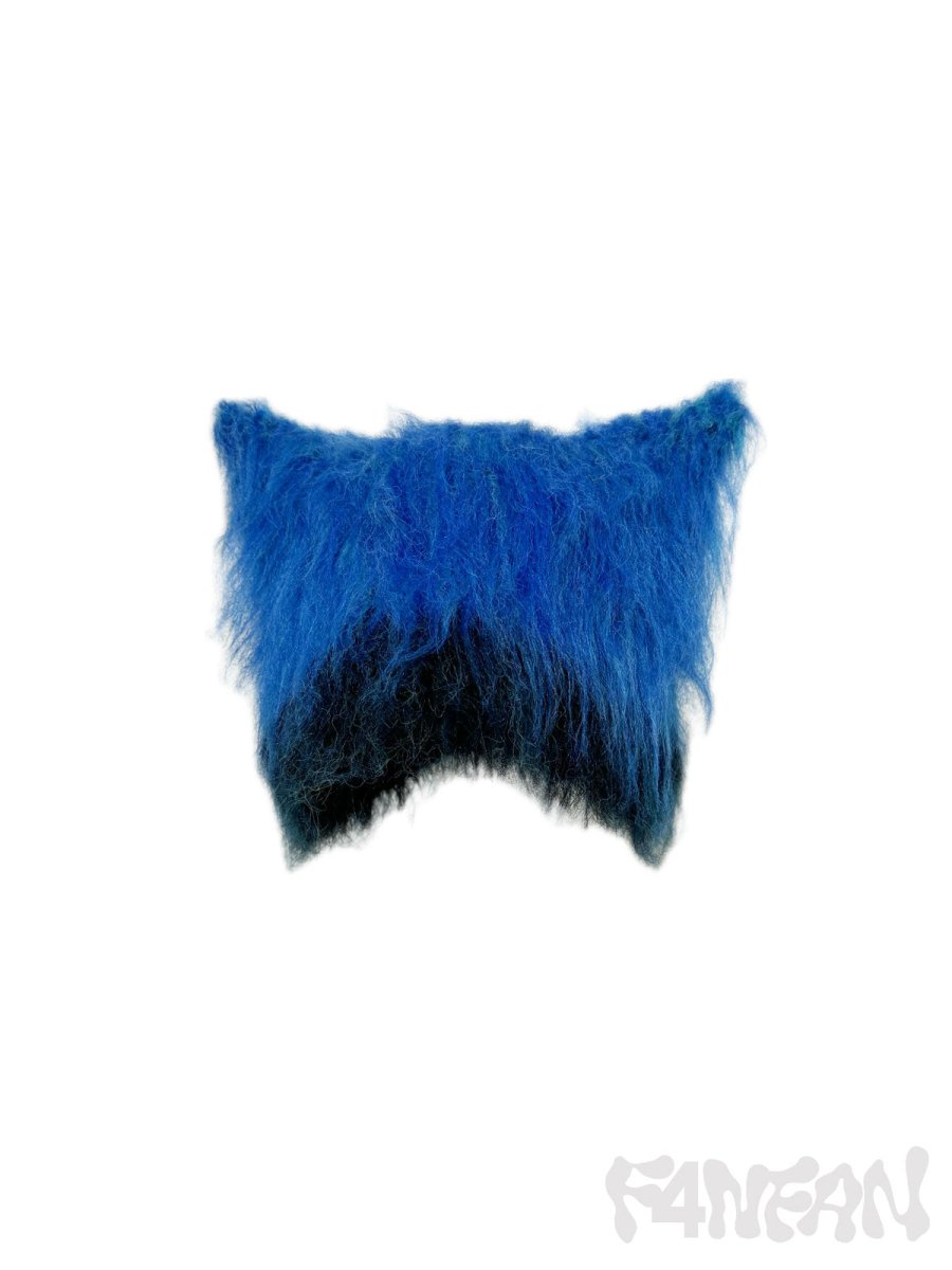 F4NFANヘッドウェアBlue Knit Cat Ear Beanie