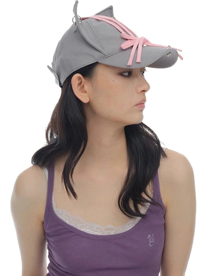 GENZEROヘッドウェアKitty Bow Baseball Cap