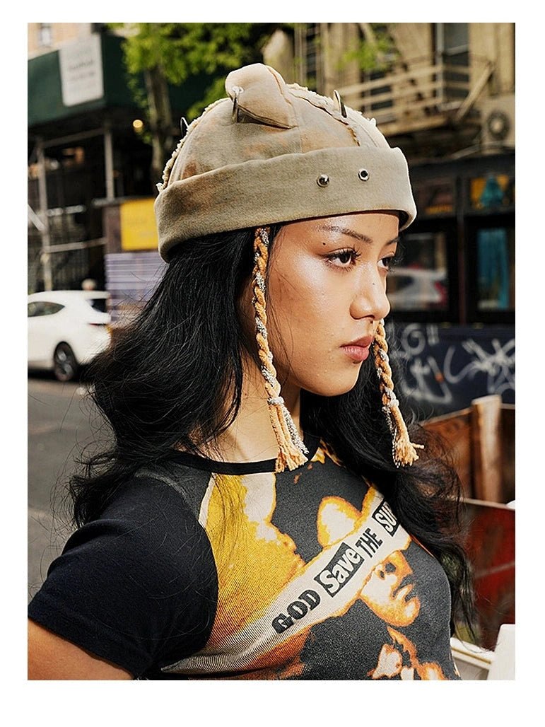 GENZEROヘッドウェアStudded Mohawk Denim Hat