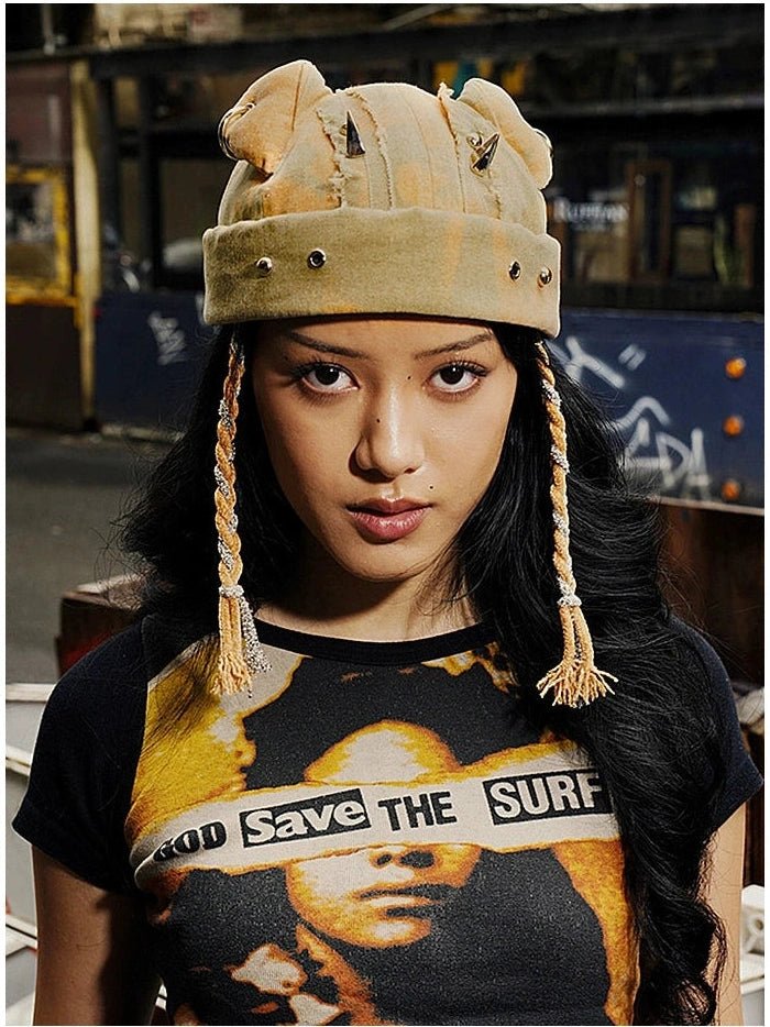 GENZEROヘッドウェアStudded Mohawk Denim Hat