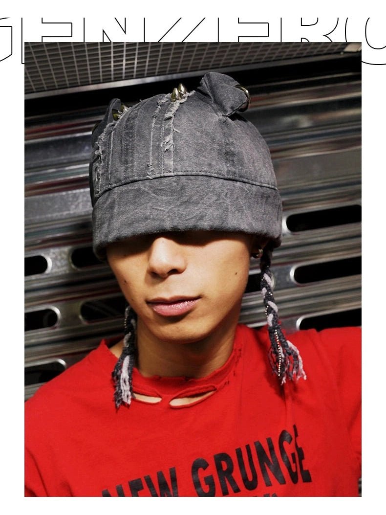 GENZEROヘッドウェアStudded Mohawk Denim Hat