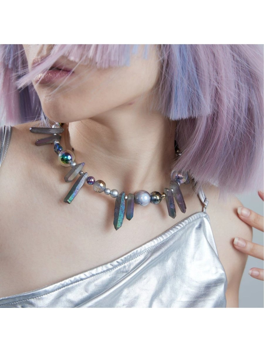 ILLuSoRyAccessories & BagsCyberpunk Crystal Bead Chain Necklace