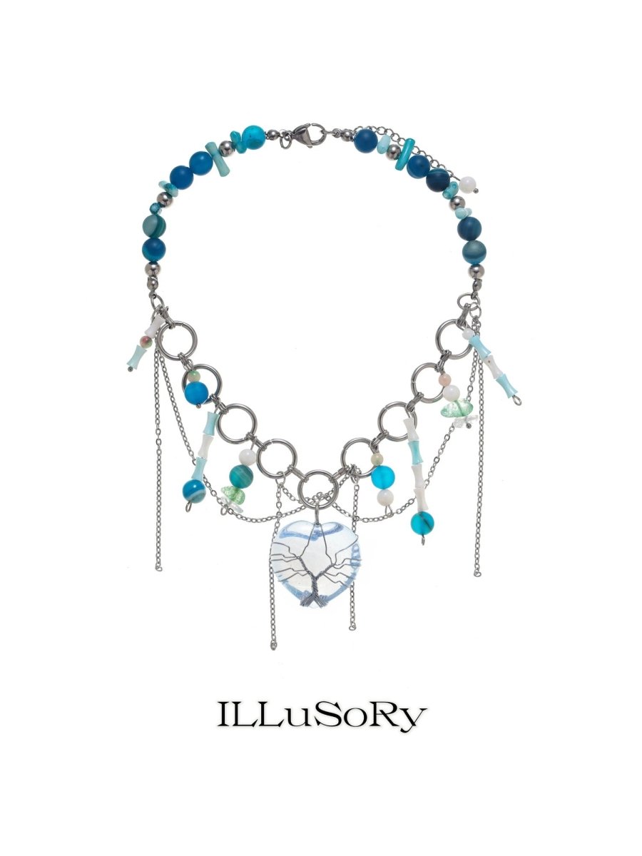 ILLuSoRyAccessories & BagsOcean Heart Titanium Necklace