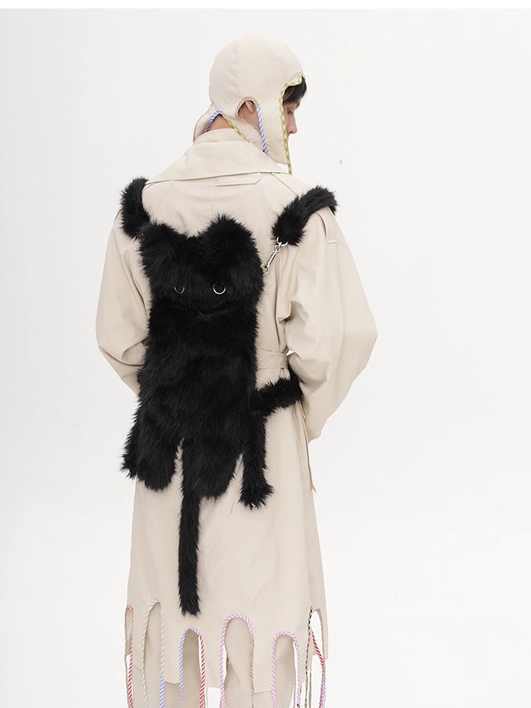 LIJUNWANGバッグFluffy Cat Convertible Backpack