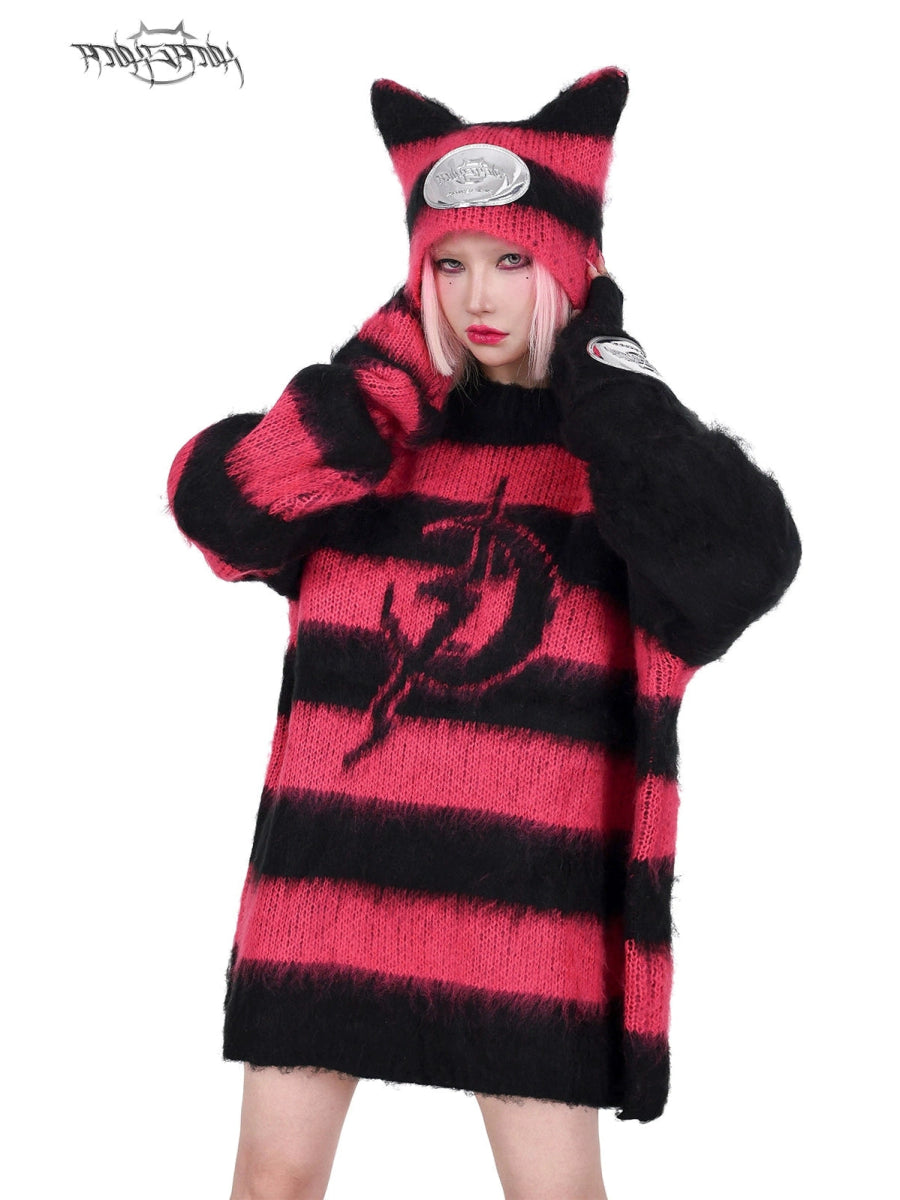 PINKSPINKヘッドウェアStriped Devil Cat Hat