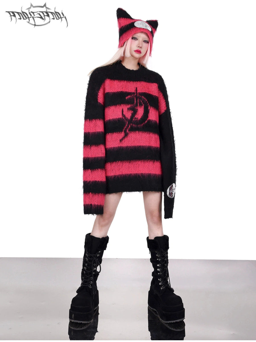 PINKSPINKヘッドウェアStriped Devil Cat Hat