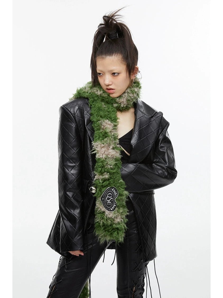 QUORRA S CHORDアクセサリーMoss Green Tie - Dye Cashmere Scarf