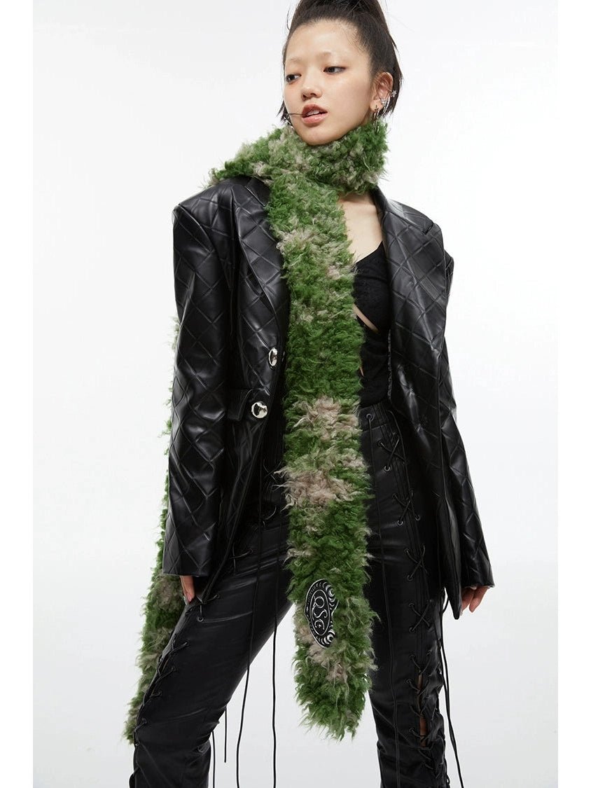 QUORRA S CHORDアクセサリーMoss Green Tie - Dye Cashmere Scarf