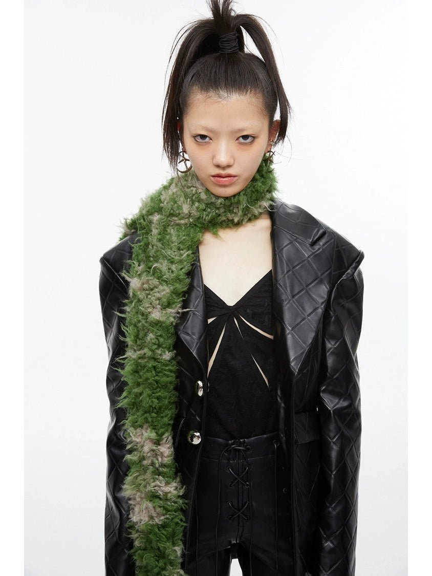 QUORRA S CHORDアクセサリーMoss Green Tie - Dye Cashmere Scarf