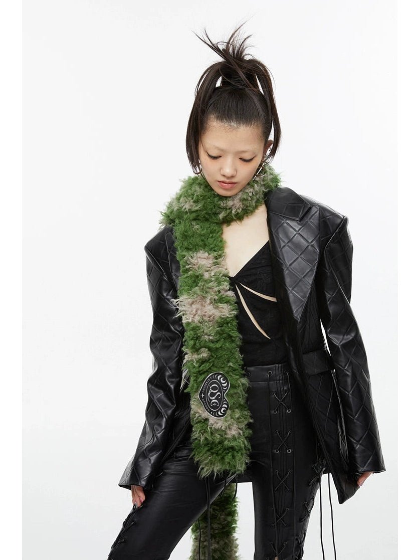 QUORRA S CHORDアクセサリーMoss Green Tie - Dye Cashmere Scarf