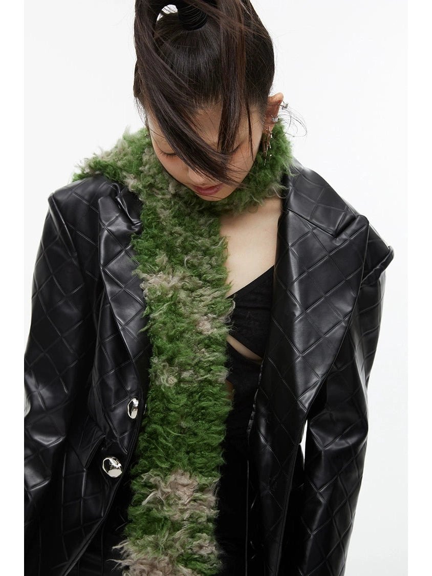 QUORRA S CHORDアクセサリーMoss Green Tie - Dye Cashmere Scarf