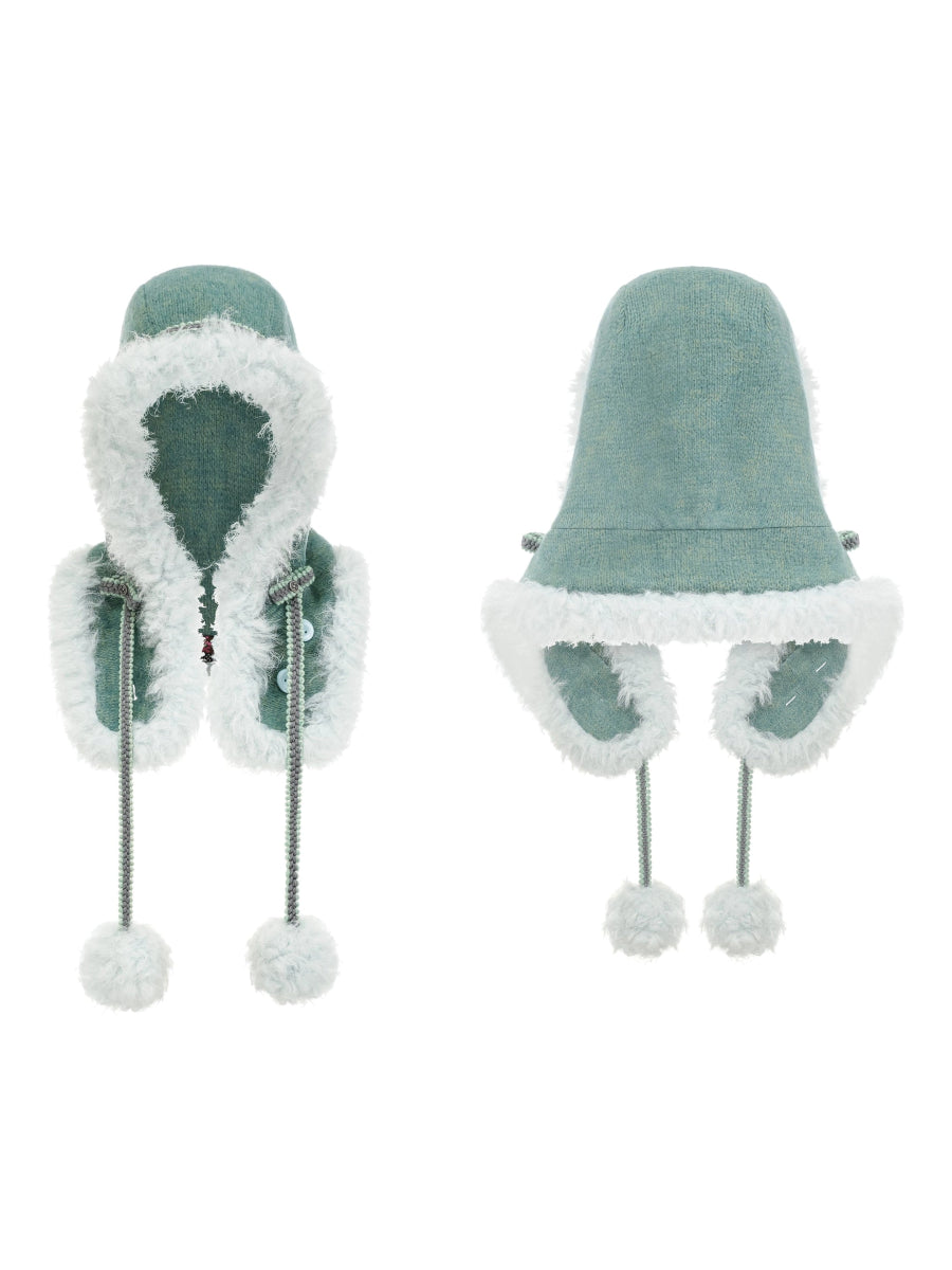 sassyloveヘッドウェアPom Pom Winter Hood