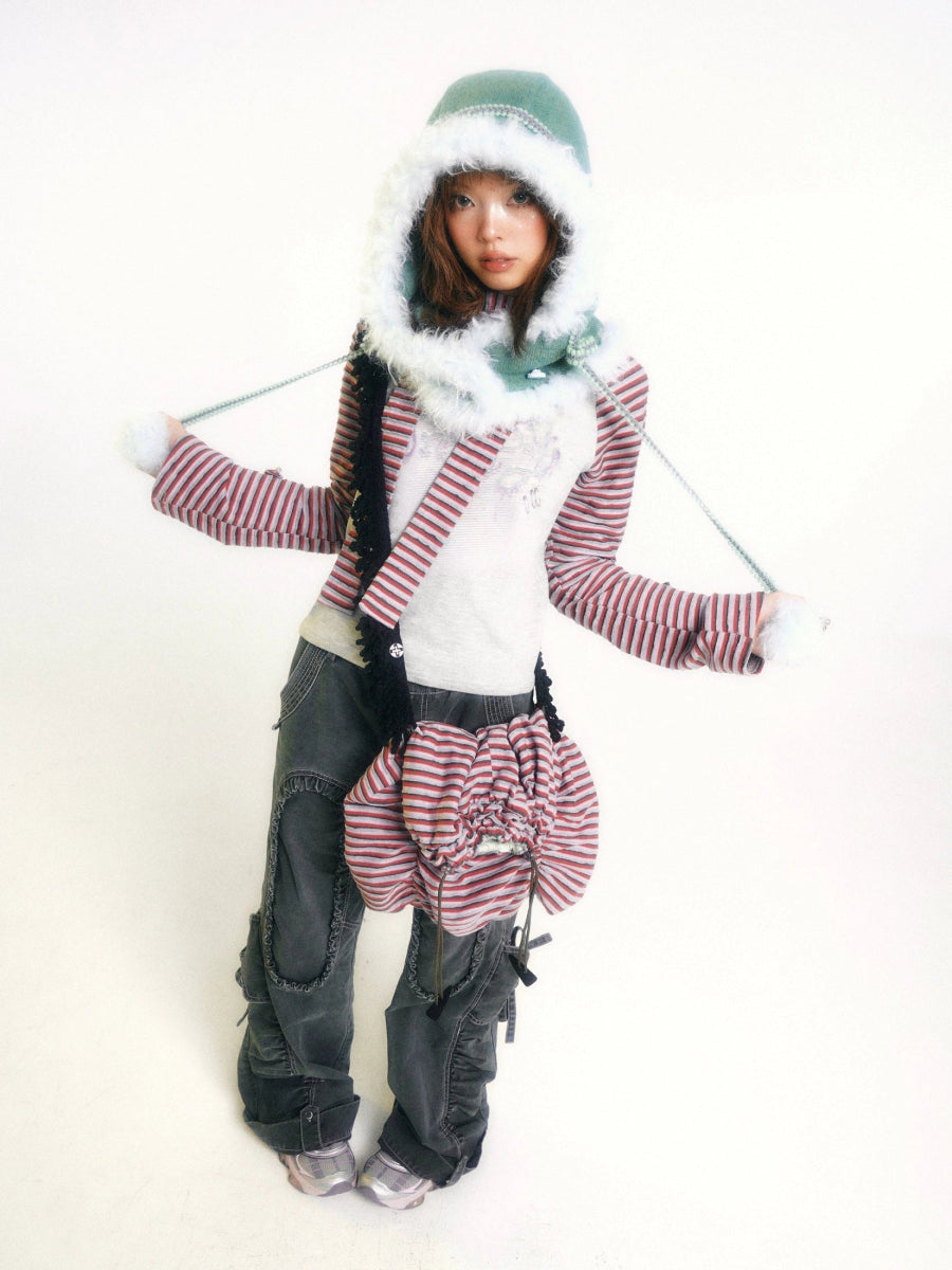 sassyloveヘッドウェアPom Pom Winter Hood