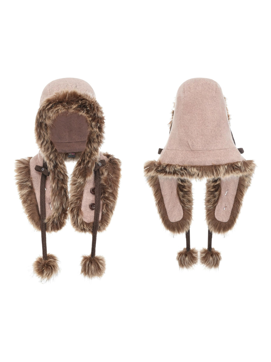 sassyloveヘッドウェアPom Pom Winter Hood