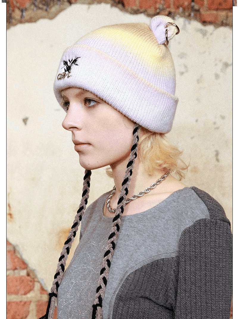 YEZI ODヘッドウェアBear Ear Knit Beanie