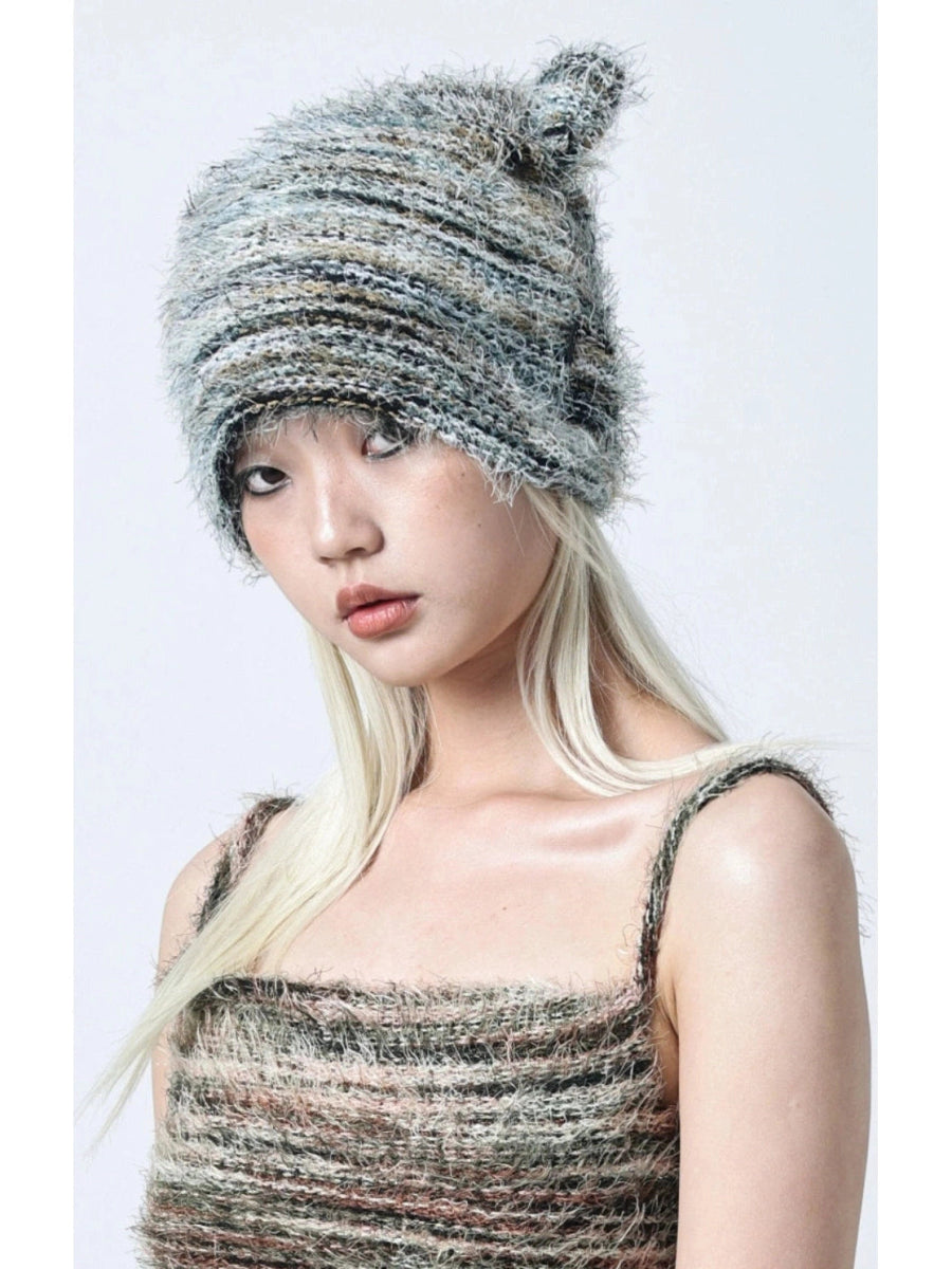 YEZI ODヘッドウェアColorful Ear Beanie