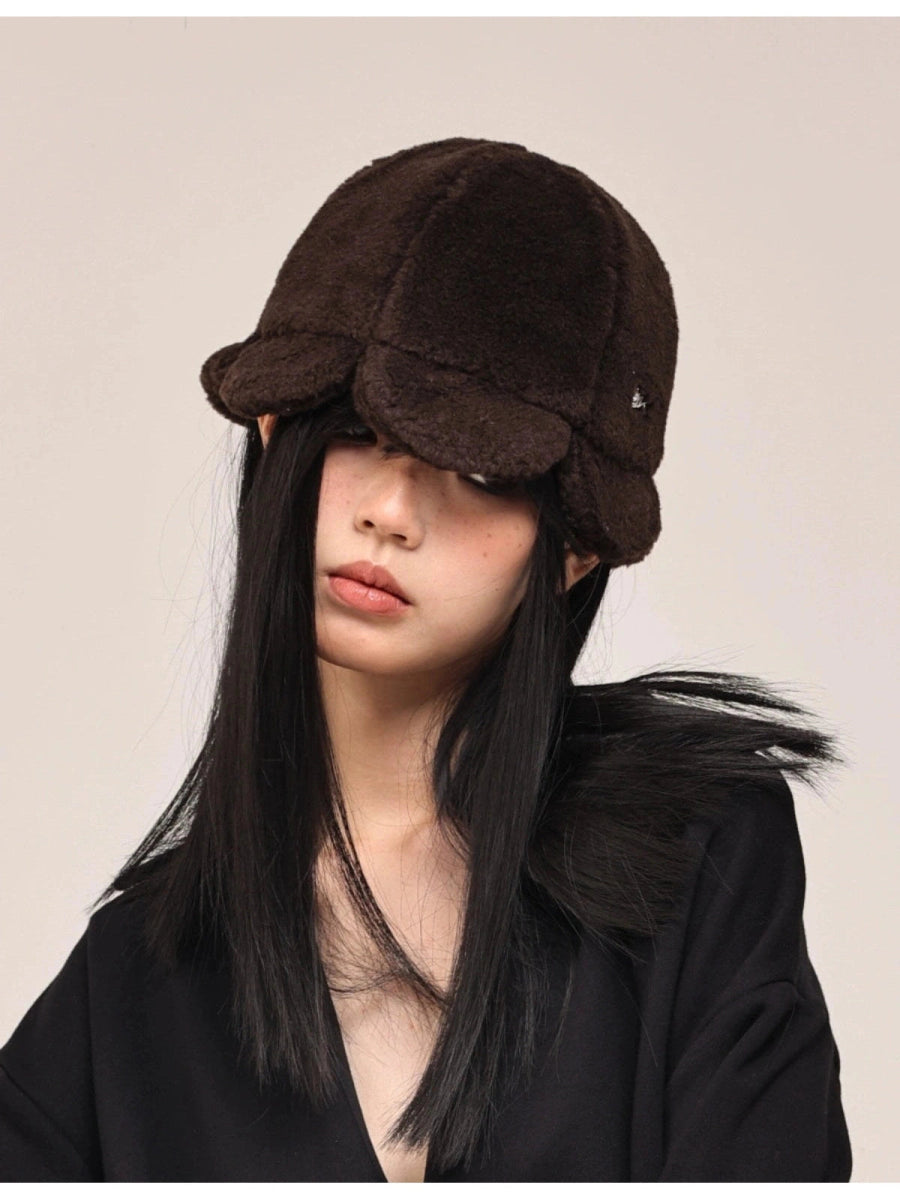 YEZI ODヘッドウェアPlush Flower Bucket Hat