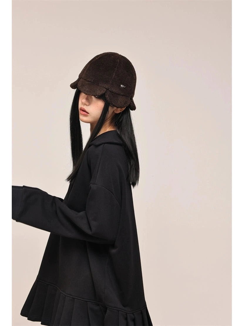 YEZI ODヘッドウェアPlush Flower Bucket Hat