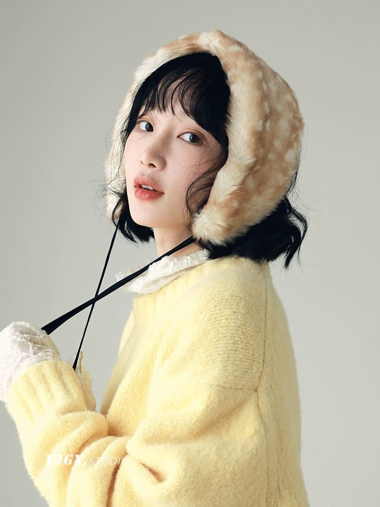 YJGY STUDIOヘッドウェアFaux Deer Fur Headband