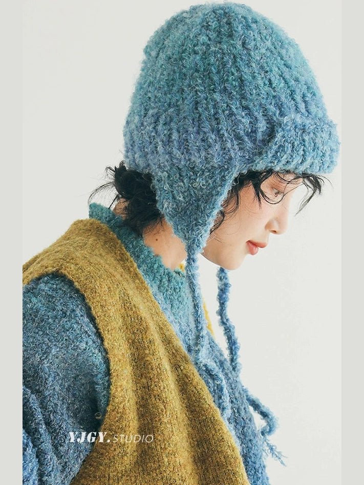 YJGY STUDIOヘッドウェアGradient Wool Aviator Hat