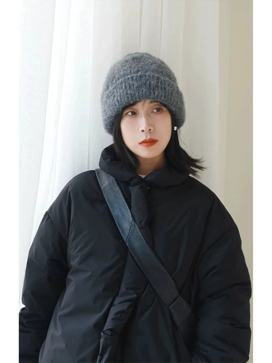 YJGY STUDIOヘッドウェアKnitted Wool Ear Warmer Cap