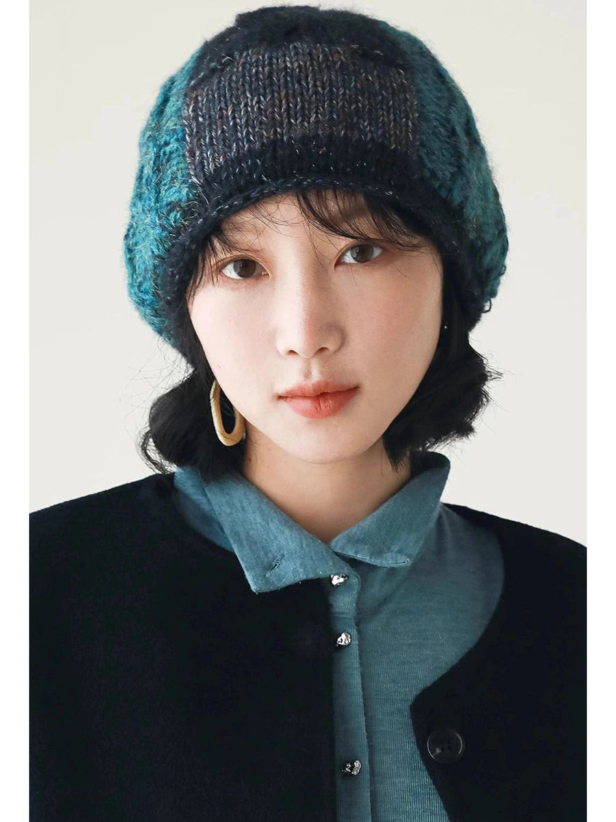 YJGY STUDIOヘッドウェアMixed Color Wool Knit Cap