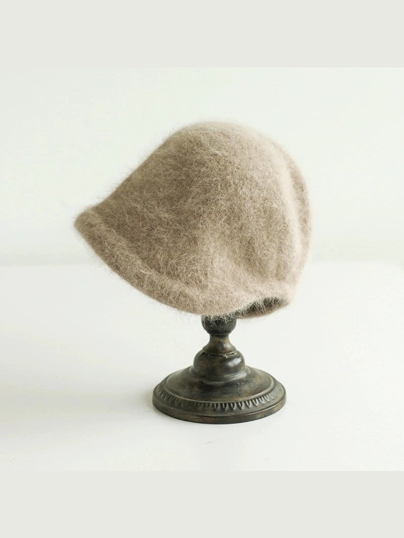 YJGY STUDIOヘッドウェアSoft Rabbit Fur Bucket Hat