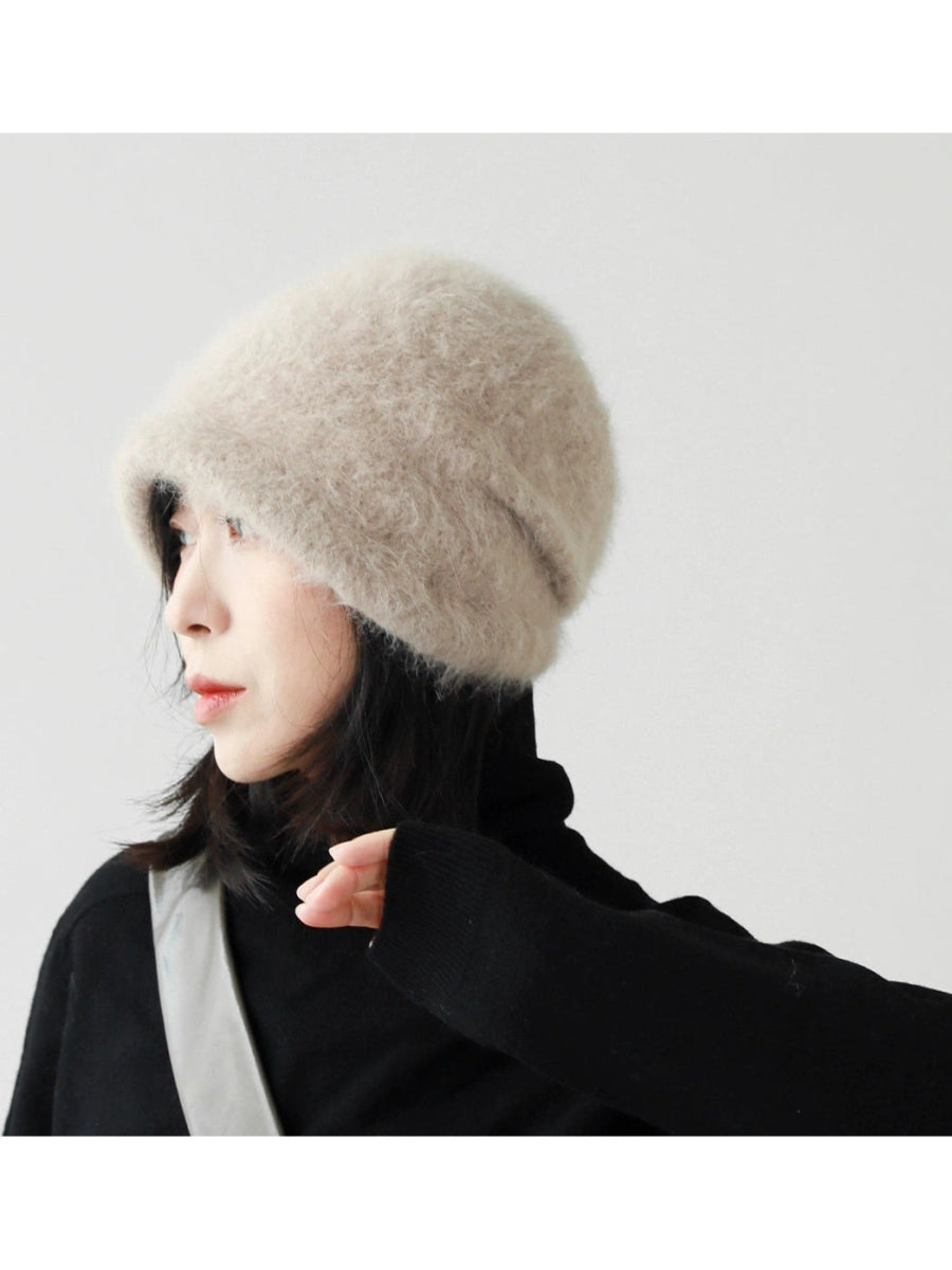 YJGY STUDIOヘッドウェアSoft Rabbit Fur Bucket Hat