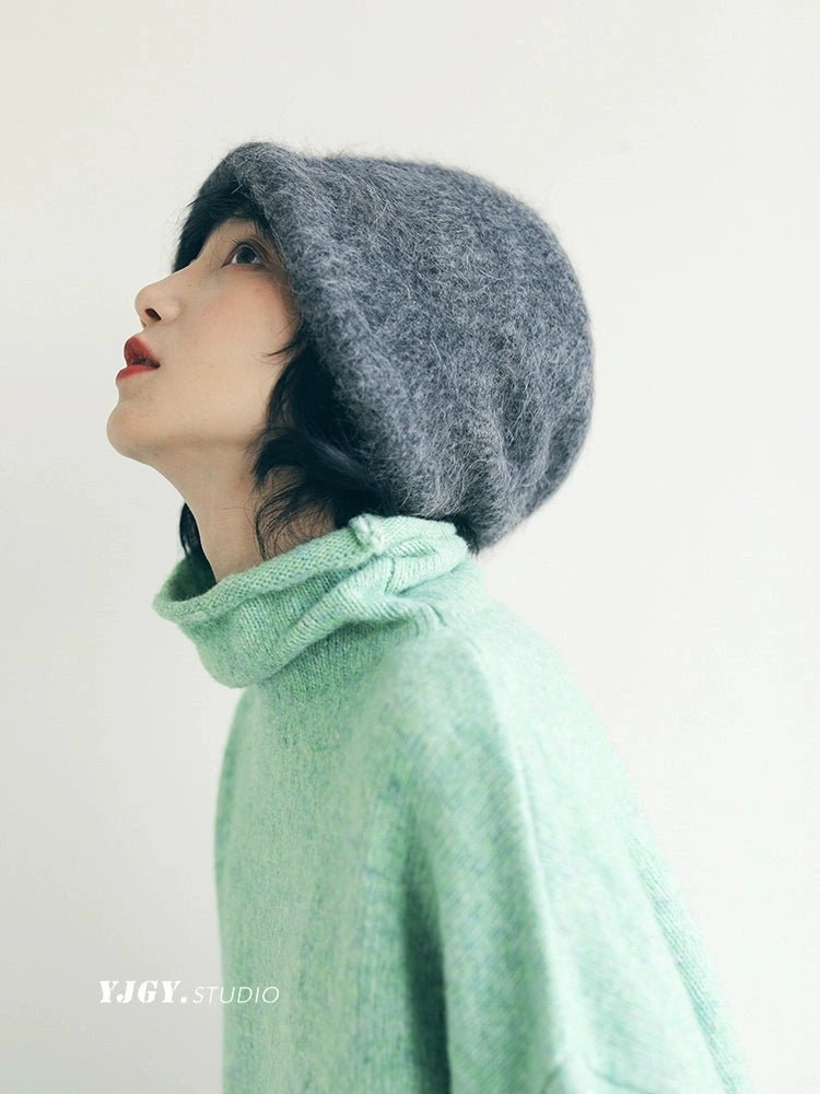 YJGY STUDIOヘッドウェアSoft Rabbit Fur Bucket Hat