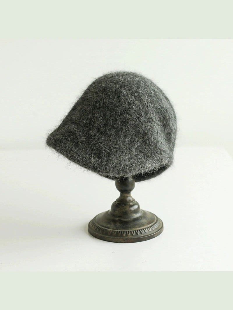 YJGY STUDIOヘッドウェアSoft Rabbit Fur Bucket Hat