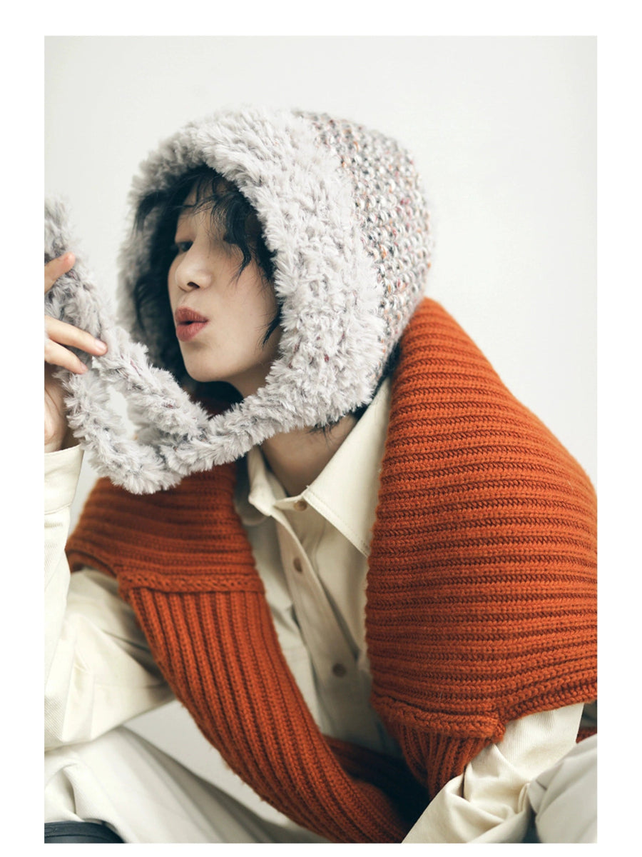 YJGY STUDIOヘッドウェアWarm Wool Ear Protection Hat