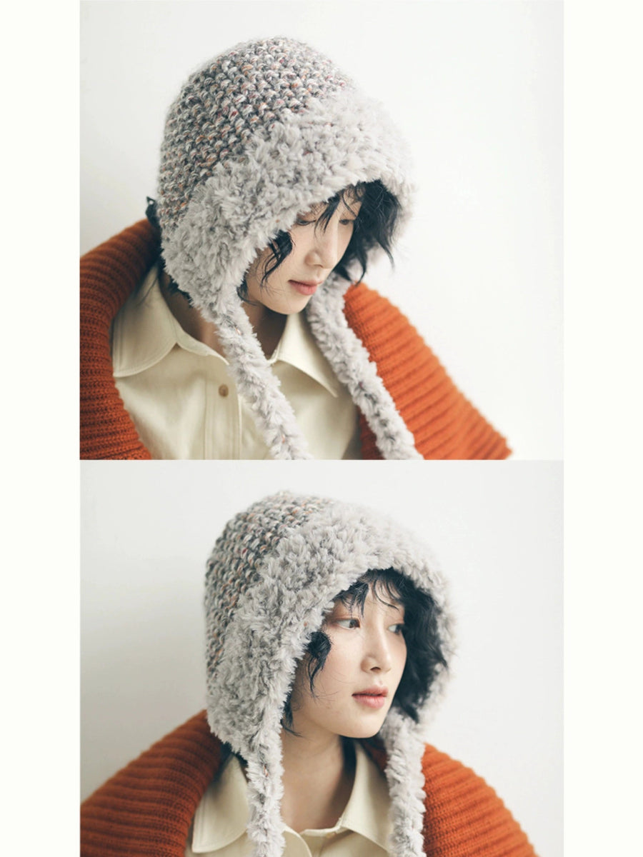 YJGY STUDIOヘッドウェアWarm Wool Ear Protection Hat