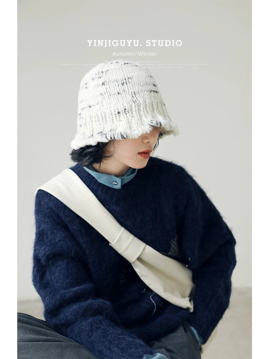 YJGY STUDIOヘッドウェアWool Color Block Bucket Hat