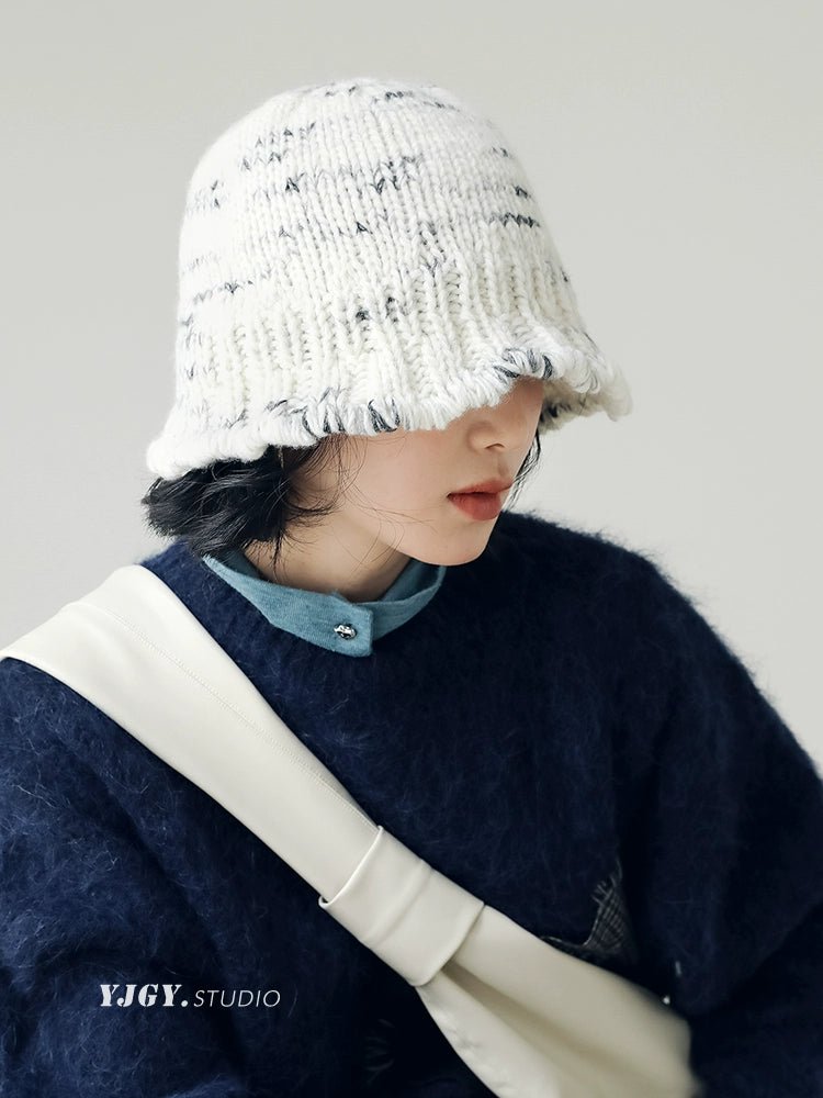 YJGY STUDIOヘッドウェアWool Color Block Bucket Hat