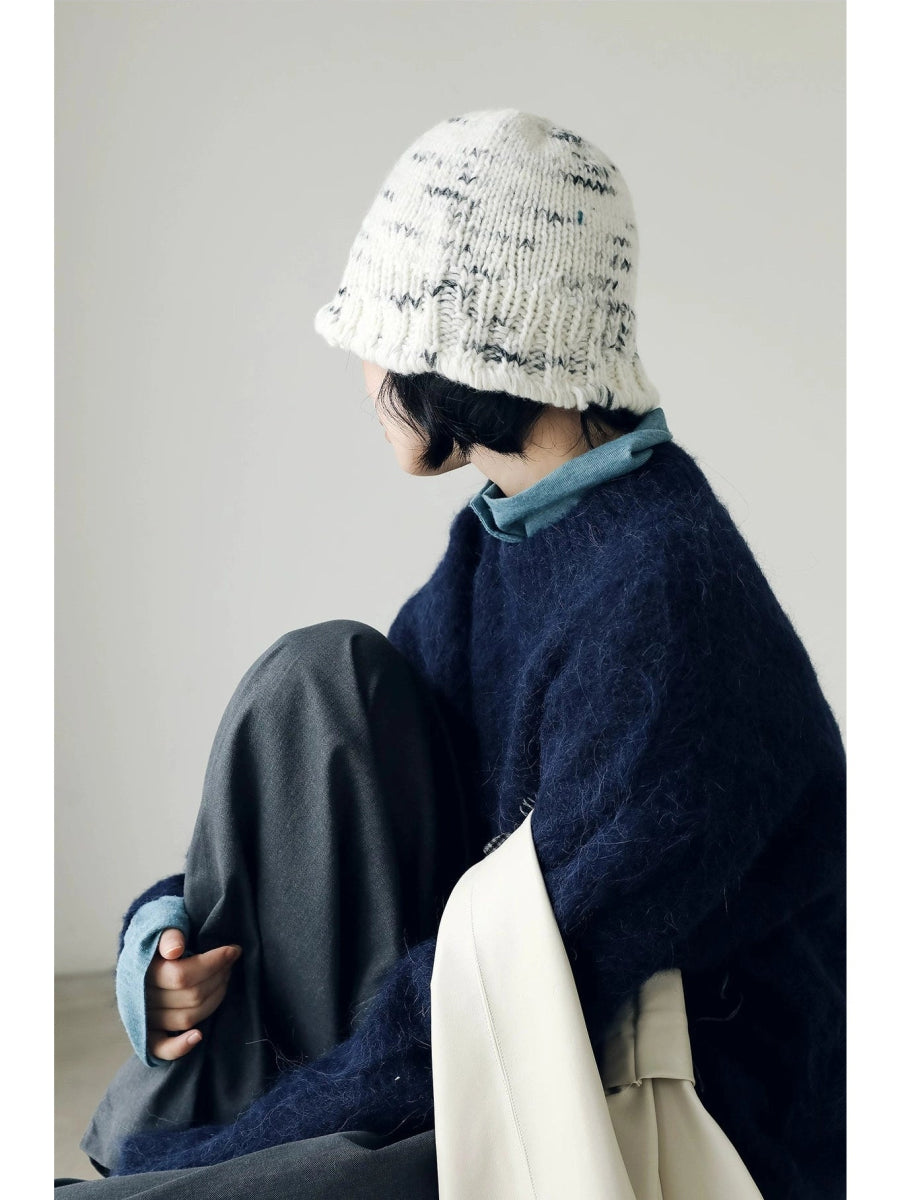 YJGY STUDIOヘッドウェアWool Color Block Bucket Hat