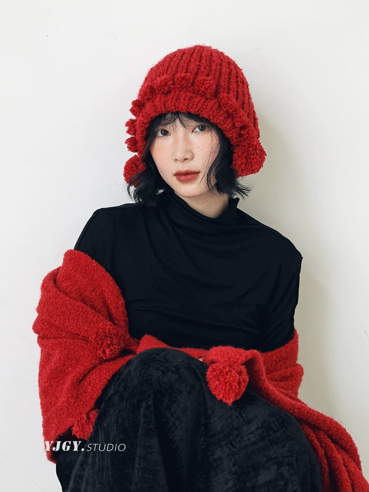 YJGY STUDIOヘッドウェアWool Winter Wrap Shawl